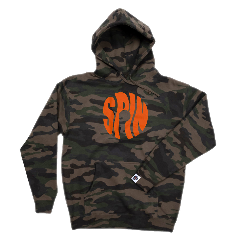 SPIN 100% Cotton Camo Fleece Hoodie