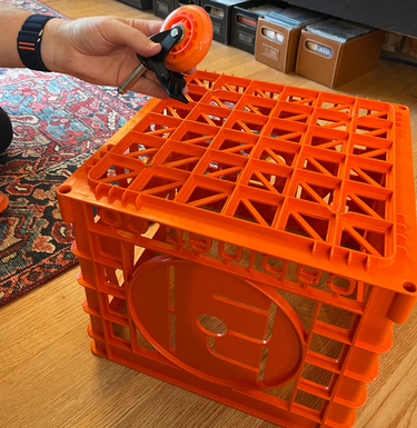 4 Orange Easy Glide Caster Wheels
