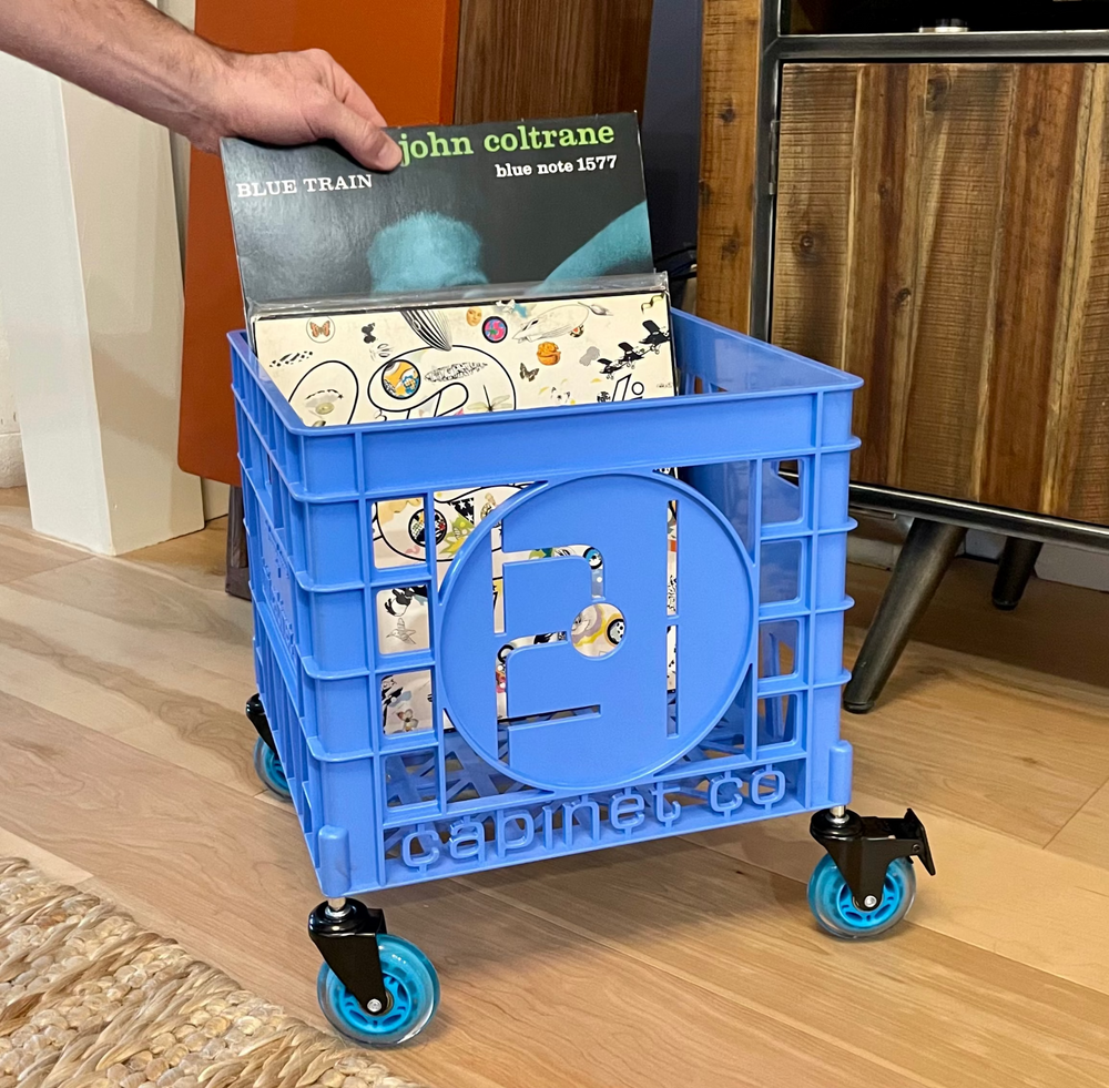 Moody Blue - Vinyl Record Storage Crate
