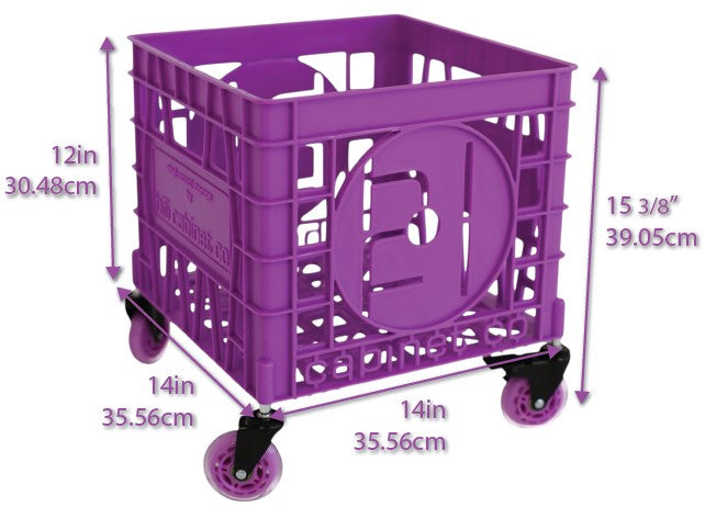 Lavender Haze Crate with Easy Glide Caster Wheels