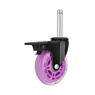 Lavender caster wheels brakes for album storage solutions, for crate lavender haze and fits 70lps and 70lb of albums.