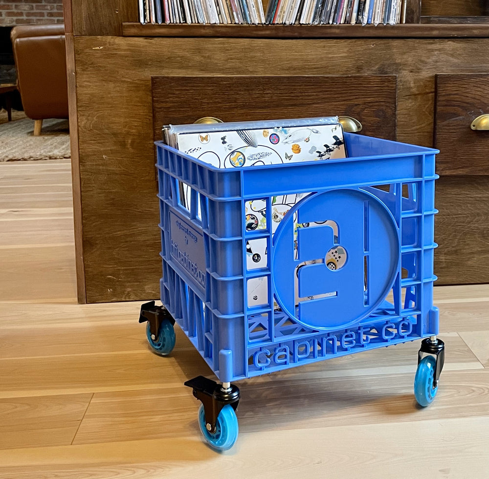 Vinyl Record Storage Crate - Moody Blue