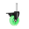 Green casters brakes for vinyl record, Lp record, crate day green fits 70lps and 70lbs of records.