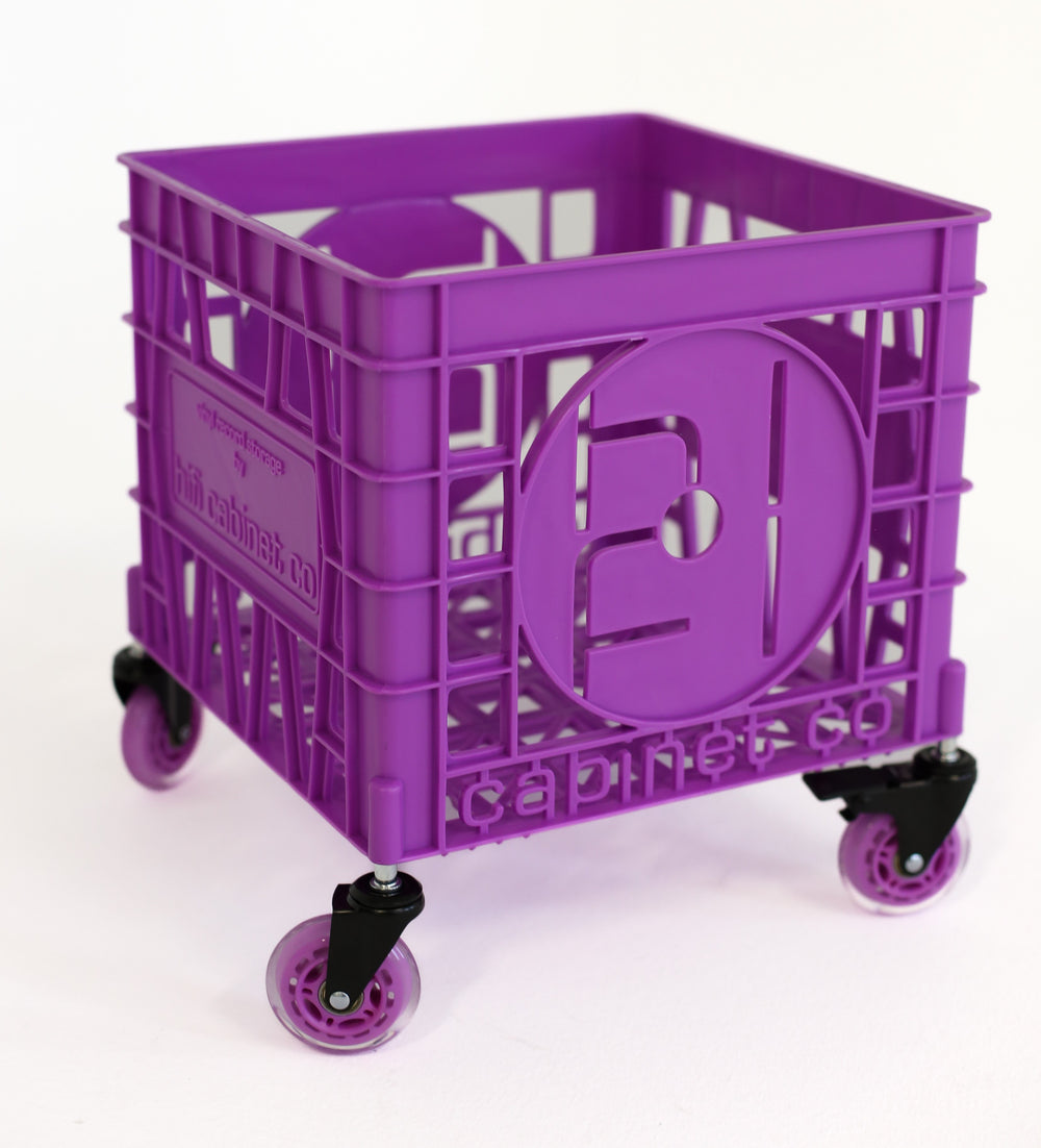 Lavender Haze Crate with Easy Glide Caster Wheels