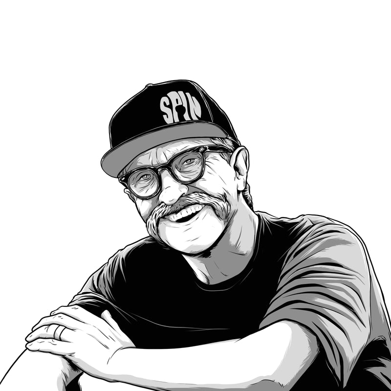 Illustration sketch of a profile shot of Corey