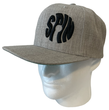 SPIN Grey Flat Cap - Built from Bottles. Worn for Vinyl