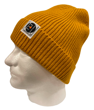 Stay Warm. Stay Spinning. Be Happy – Mustard Beanie